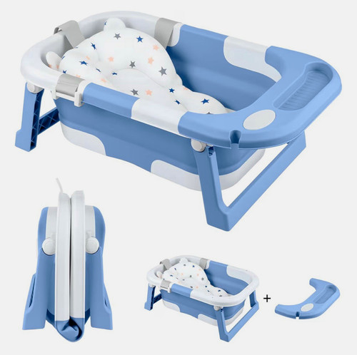 Foldable baby bath tub with - baby,