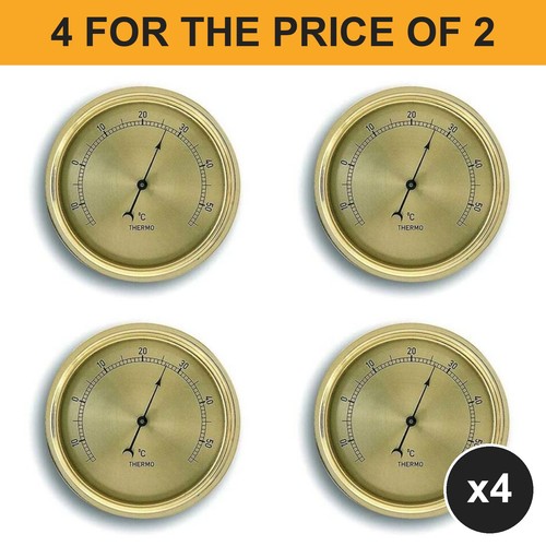 Brass look thermometer - x,